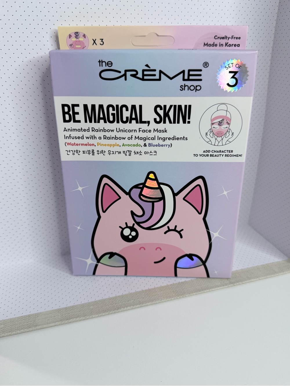 the CRÈME shop Be Magical, Skin! Rainbow Unicorn Face Mask - Pink